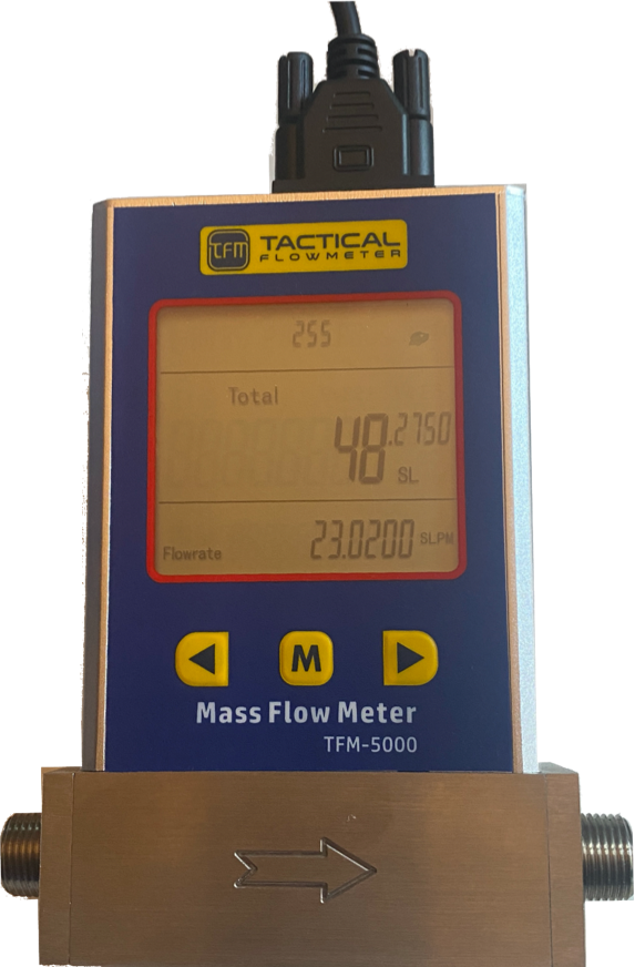 Thermal Mass Flow Meter, Stock FAST 15 to 100 SLPM Thermal Mass Flow