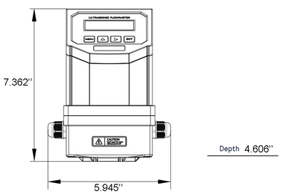 Inline Ultrasonic Flow Meter <br>for Liquid Flow <br>1/2" to 6"