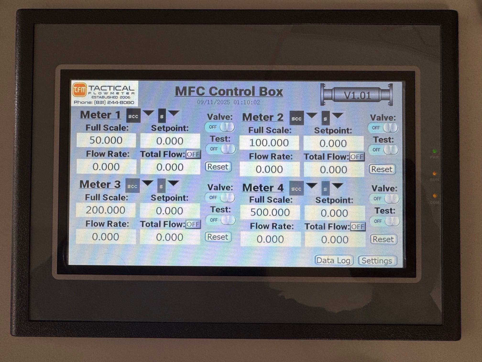 TotalControl™ Mass Flow Controller Box – Tactical Flow Meter