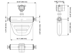 2" Tri-Clover Coriolis Mass Flow Meter Dimensions