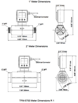 1" & 2" Natural Gas Flow Meter Dimensions Tactical Flow Meter